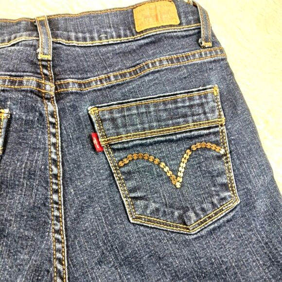 Levi's 512 Prefectly Slimming Stretch Denim Capri Women's 6. Sequined Pockets... - Picture 11 of 11